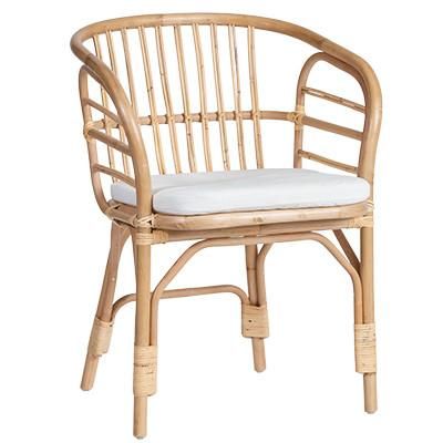 Bamboo Dining Chairs, Asian Furniture, Feature Chair, Palm Spring, Rattan Dining, Interiors Online, Sustainable Furniture, White Cushions, Blue And White China