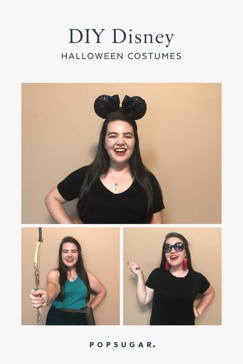 11 Disney DIY Costumes That You Can Make With What You Have in Your Closet! Disney Character Costumes Diy, Diy Fairytale Costume, Easy Diy Disney Costume, Easy Diy Disney Costumes For Women, Easy Disney Costumes Diy Last Minute, Disney Villain Costume Diy, Diy Disney Costumes For Women, Simple Disney Costumes, Disney Diy Costumes