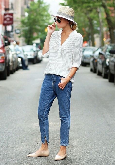 denim Casual Chique Stijl, Minimalist Fashion Outfits, Boyfriend Jean, Outfit Trends, Carrie Bradshaw, Tomboy Fashion, Inspired Outfits, 가을 패션, Luhan