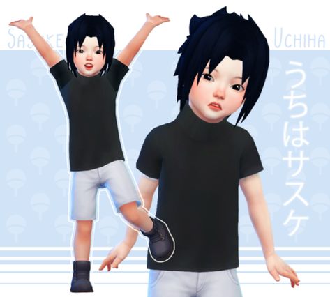 Sasuke Photo, Sasuke Hair, Art Adventure Time, Sims Outfits, Art Vampire, Sims 4 Traits, Cc Sims4, Sims 4 Cc Kids Clothing, Sims 4 Anime