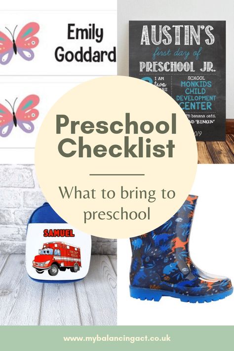 Preschool Checklist Back To School, Preschool Ready Checklist, Preschool Backpack Checklist, Preschool Readiness Checklist, Preschool Checklist, Preschool First Day, Preschool Supplies, Inhaler Case, Back To School Lunch Ideas