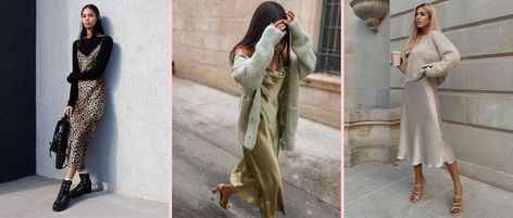 How to wear Satin Dress in Winter? | Miss Satin Satin Dress In Winter, Casual Cape, Satin Dress Outfit, Combine Clothes, Dress In Winter, Pink Satin Dress, Shirt Dress Summer, Satin Dress Long, Colored Tights