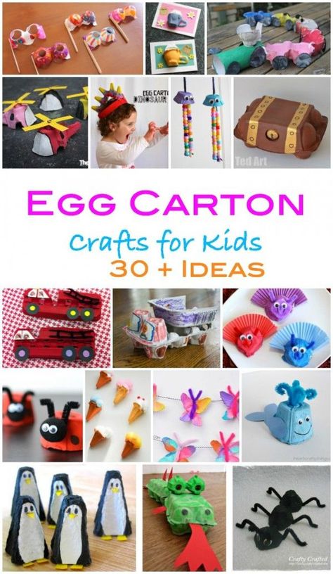 Here are more than 30 fantastic egg carton craft ideas for kids! Egg boxes are incredibly versatile - and cheap, they make the best craft material! Egg Carton Crafts For Kids, Egg Box Craft, Egg Carton Art, Peacock Crafts, Arts And Crafts Interiors, Arts And Crafts For Teens, Egg Cartons, Egg Carton Crafts, Egg Box