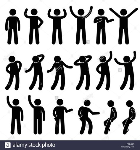 Person Silhouette, Body Gestures, Standing Posture, Stick Figure Drawing, People Person, Stick Man, People Poses, Stick Figure, Png Icons