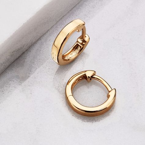 White gold hoops