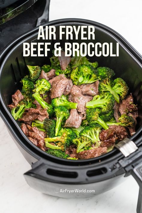 Air Fryer Beef And Broccoli, Broccoli In The Air Fryer, Beef Broccoli Recipe, Air Fryer Beef, Beef Tri Tip, Beef And Broccoli Recipe, Ground Beef And Broccoli, Beef Broccoli, Better Than Takeout