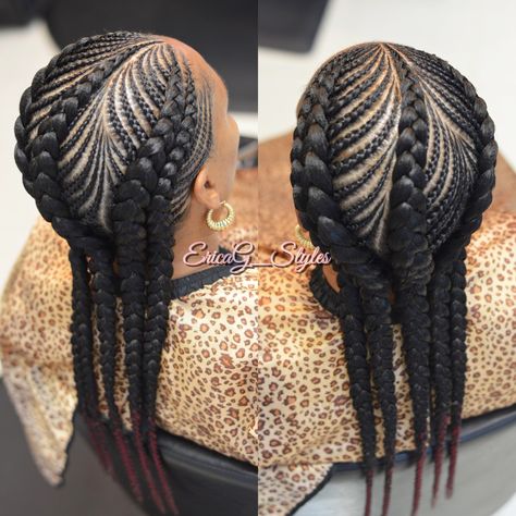 Pinterest:@jalissalyons Iverson Braids For Women, Allen Iverson Braids, Iverson Braids, Braids For Women, Braids With Fade, Long Box Braids, Feed In Braid, Allen Iverson, Beautiful Braids