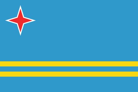 Flag of Aruba Aruba Island, Flag Animation, Bob Marley Pictures, Oranjestad, Lesser Antilles, World Flags, Nice Places, Caribbean Travel, We Are The World