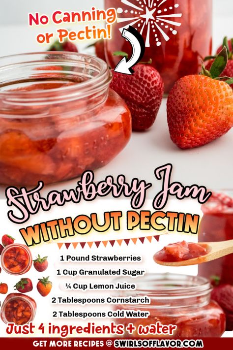 Strawberry Preserves Recipe With Pectin, Best Strawberry Jam Recipe, Strawberry Jam Recipe No Pectin, Strawberry Jam Recipe Without Pectin, Strawberry Jam Without Pectin, Make Strawberry Jam, Berry Jam Recipe, Jam Without Pectin, Strawberry Jam Recipe