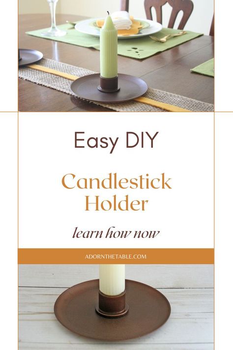 Alternative Candle Holders, Diy Taper Candlestick Holders, Taper Holder Diy, Diy Candle Taper Holders, Diy Taper Candle Holders Simple, Tapered Candle Holders Diy, How To Make Candle Holders, Taper Candle Holders Diy, Diy Advent Candle Holder