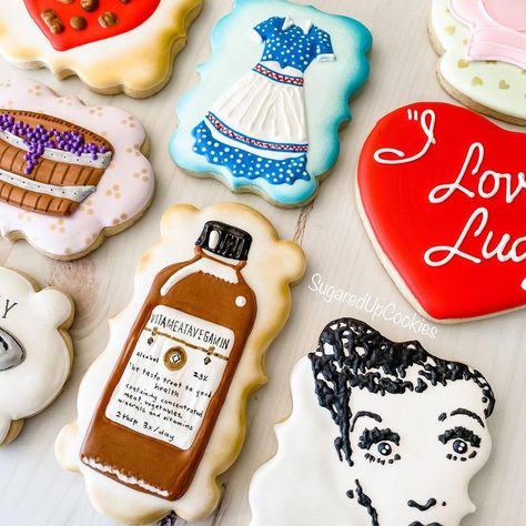 I Love Lucy 1st Birthday Party, I Love Lucy Birthday Party, I Love Lucy Decorated Cookies, I Love Lucy Memes Funny, I Love Lucy Show, Love Lucy, Halloween Party Themes, I Love Lucy, Cute Cookies