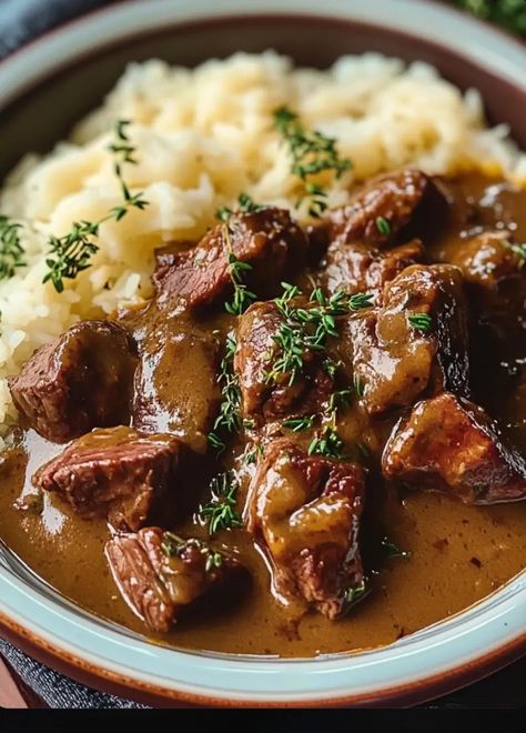 Easy Crockpot Beef Tips with Gravy Crockpot Meals Beef Tips, Lean Beef Stew Meat Recipes Crock Pot, Gravy Beef Recipes Slow Cooker, Flat Iron Steak Crockpot, Beef Tips In Crockpot Slow Cooker, Stewed Beef Recipes Crockpot, Slow Cooker Steak Tips And Gravy, Recipes Using Stew Meat Slow Cooker, Beef Tips In The Crockpot