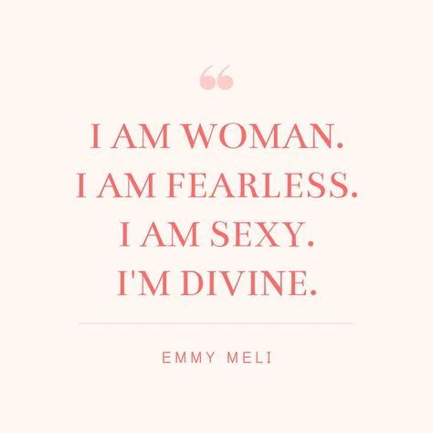 From the song "I AM WOMAN" by Emmy Meli #iamwoman #woman #strongwoman #confidentwoman I Am Woman I Am Fearless Song, I Am A Powerful Woman, Im A Good Woman Quotes, Confident Woman Aesthetic Vision Board, I Am Woman Quotes, Happy Woman Aesthetic, Independent Girl Aesthetic, I Am Feminine, Confident Woman Aesthetic