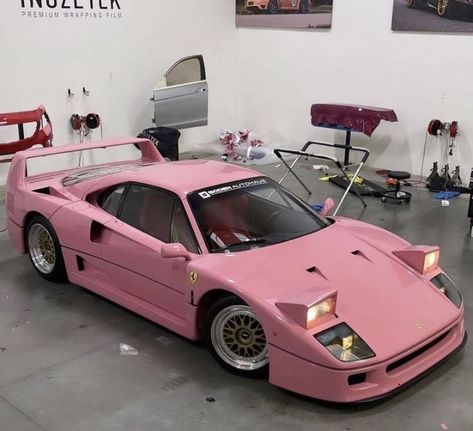 Pink Cars, Pimped Out Cars, Best Jdm Cars, Cars Wallpaper, Ferrari F40, Street Racing Cars, Car Aesthetic, Classy Cars, Pink Car