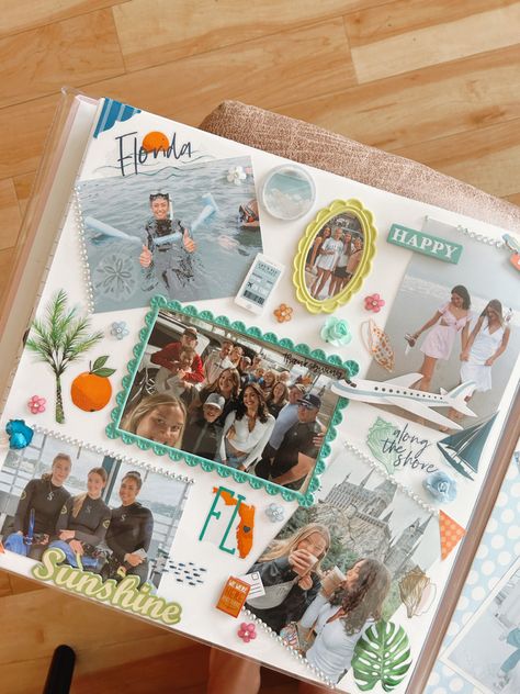 Beach Photo Album Ideas, Florida Scrapbook Ideas, Beach Vacation Scrapbook Ideas, Vacation Scrapbook Pages, Family Vacation Scrapbook Ideas, Scrapbook Vacation Ideas, Scrapbook Beach Ideas, Scrapbook Ideas Beach, Scrapbook Ideas Vacation