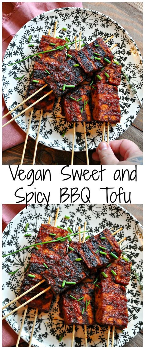 Vegan Sweet and Spicy BBQ Tofu - Rabbit and Wolves Rabbit And Wolves, Vegan Bbq Recipes, Vegetarian Bbq, Bbq Tofu, Vegan Grilling, Tofu Recipe, Vegan Bbq, Tofu Recipes, Vegan Cooking