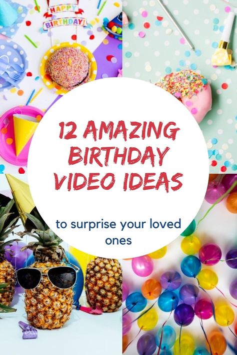 Are you looking for witty birthday video ideas? Here are several tips for you to surprise your loved ones. 40th Birthday Video Message Ideas, Funny Surprise Birthday Ideas, Ideas For Birthday Videos, Funny Birthday Video Ideas, Video Greetings Ideas Birthday, Birthday Video Ideas Creative, Video Birthday Message Ideas, Birthday Slideshow Ideas, Bday Surprise Ideas