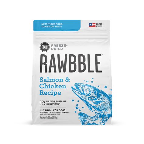 Rawbble mockup 14oz front fish Jerky For Dogs, Alaskan Food, Dog Treat Packaging, Chicken Dog Food Recipes, Freeze Dried Food, Pet Food Packaging, Freeze Dried Dog Food, Dried Fish, Food For Dogs