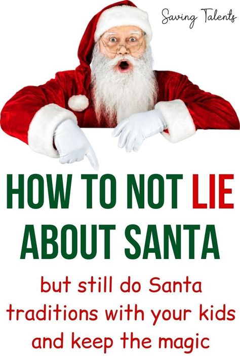 Here's the secret for telling your kids the truth about Santa. You can still do Santa without having to tell your kids that Santa is real. No Santa Christmas, Telling Kids About Santa Letter, Santa Came Ideas For Kids, How To Tell Kids Santa Isnt Real, Gifts From Santa For Kids, Explaining Santa Is Not Real, How To Tell Your Kids About Santa, How To Tell Kids About Santa, Santa Traditions For Kids