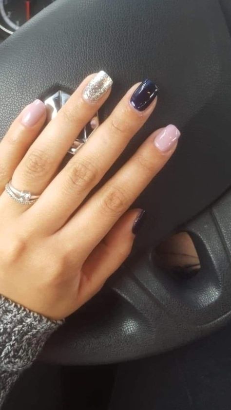 Nail Colors Winter, Spring Nail Art, Dipped Nails, Silver Nails, Fabulous Nails, Fall Nail, Fancy Nails, Gorgeous Nails, Love Nails