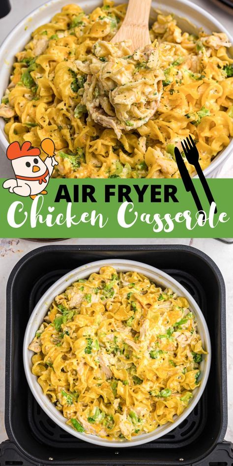 Air Fryer Chicken Casserole is a classic chicken that is filled with chicken and veggies. In minutes you will be enjoying a hearty dinner. Rotisserie Chicken Recipes In Air Fryer, Chicken And Veggie Air Fryer, Air Fryer Chicken Casserole, Chicken And Rice Air Fryer Recipes, Leftover Chicken Air Fryer Recipes, Casserole In Air Fryer, Air Fryer Chicken Casserole Recipes, Air Fryer Casserole, Air Fryer Rotisserie Chicken Recipes