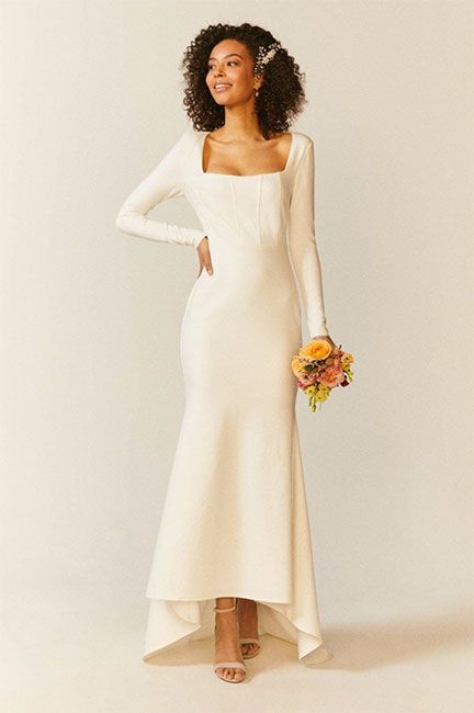 High Street Wedding Dress Uk, Winter Registry Office Wedding Dress, Ivory Long Sleeve Dress, Midi Bridal Dress, Coast Wedding Dress, Guinevere Dress, High Street Wedding Dresses, Bridal Maxi Dress, Bridal Maxi