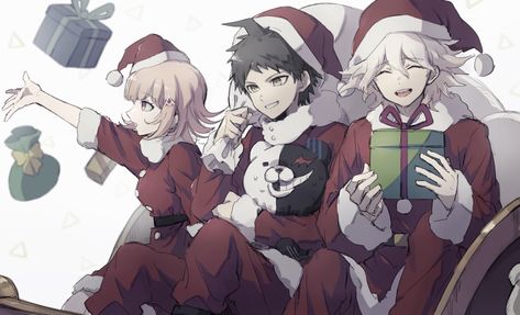 Danganronpa V2, Danganronpa Art, Hajime Hinata, Chiaki Nanami, New Year Art, Danganronpa Ships, Goodbye Despair, Super Danganronpa, Anime Christmas