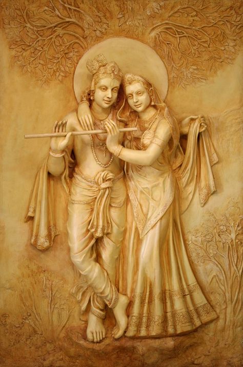 Radha Krishna 3d Wall Art Design, 3d Mural Art Ideas, Krishna Mural Art, Krishna Wall Art, Mural Art Design, Buddhist Art Drawing, Buddha Art Drawing, Shri Radha, Anatomy Sculpture