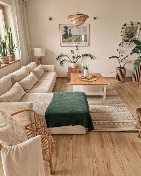 Apartment Living Room Design, Dream Apartment Decor, Living Room Scandinavian, Apartment Decor Inspiration, Livingroom Layout, Decor Home Living Room, Apartment Inspiration, Boho Living Room, Living Room Inspo