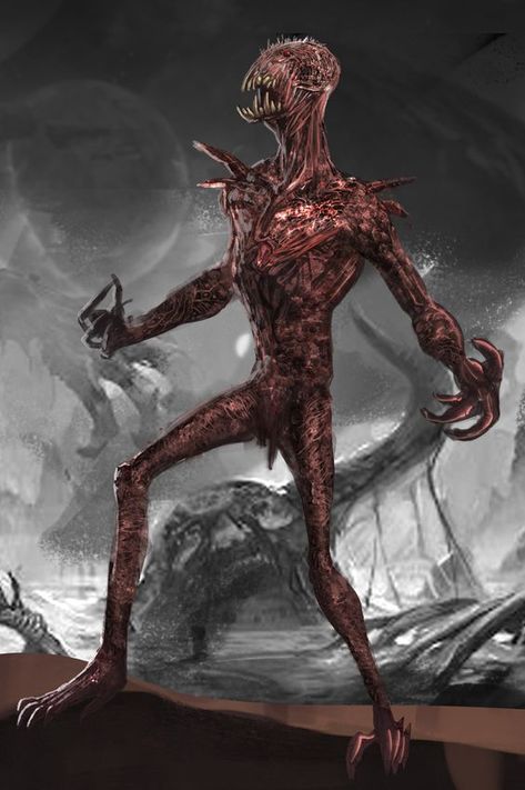 Body Horror Monster, Monsters Rpg, Arte Zombie, Zombie Monster, Lovecraftian Horror, Dark Creatures, Draw Animals, Dark Artwork, Horror Monsters