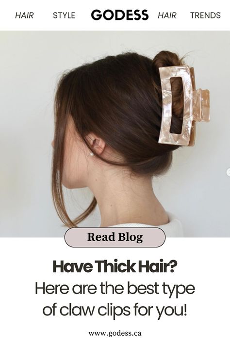 Calling all thick-haired beauties! Learn how to achieve glam hairstyles with the right claw clips for your hair type. Our blog post is your go-to resource for expert tips and tricks on selecting claw clips that provide both style and functionality. Click here to read the blog post and learn more Using Claw Clips, Claw Clip Hacks, Clip Hacks, Glam Hairstyles, Claw Clips For Thick Hair, Clips For Thick Hair, Claw Clip Hair, Easy Updos, Glam Hair