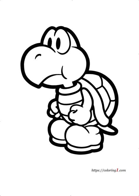 Mario Koopa Troopa Coloring Pages - 2 Free Coloring Sheets (2021) Super Mario Koopa Troopa, Koopa Troopa Tattoo, Koopa Troopa Drawing, Coloring Pages Mario, Mario Koopa, Drawing Effects, Koopa Troopa, Mario Coloring, Super Mario Coloring Pages