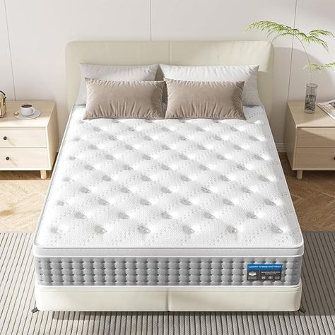 Amazon.com: Sleepmax Queen Mattress, 12 Inch Hybrid Queen Size Mattress in a Box, Pressure Relief Gel Memory Foam & Pocket Springs for Motion Isolation - Fiberglass Free, Medium Firm : Home & Kitchen Queen Size Mattress, Luxury Modern Homes, Mattress In A Box, Queen Mattress Size, Queen Mattress, Modern House Design, Queen Size, In A Box, A Box