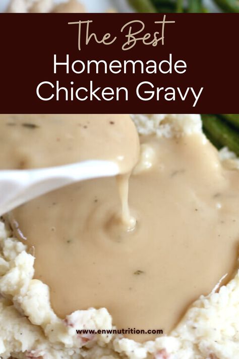 Indulge in The Best Homemade Chicken Gravy! Elevate your dishes, whether it's the classic biscuits and gravy or your treasured Thanksgiving recipes. Our chicken gravy recipe is the epitome of flavor and comfort, crafted to perfection. Experience the magic of homemade gravy that brings a velvety touch and rich taste to every bite. Chicken Gravy For Dressing Thanksgiving, Gravy Recipe With Chicken Broth, Gravy With Chicken Stock, Chicken Gravy No Drippings, Wondra Flour Gravy, Homemade Gravy Without Drippings, Quick Easy Gravy, Homemade Chicken Gravy From Broth, Homemade Chicken Gravy With Bouillon