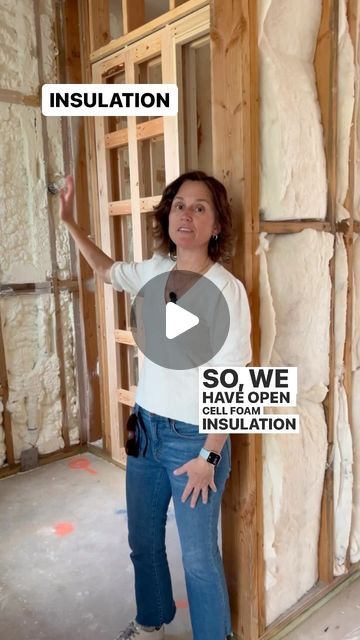 Erin Stetzer on Instagram: "Open cell wet insulation for exterior walls and rafters 💫 and batt insulation on some of the interior walls for sound control 🔇 Designer: @eg_interiors Architect: @jifjones_architect Builder: @stetzerbuilders Want to talk with Erin about YOUR project? For homeowners and builders, whether you are looking for input on a current project or thinking about building or remodeling a home, Erin and her team are here to help you through the entire process! Head to https://www.stetzerbuilders.com to book a virtual consult with Erin today ✨💻🙌 ______ #stetzerbuilders #homebuilder #custombuilder #customhomes #customhomebuilder #construction #dreamhome #homeinspo #homedesign #builder #homesweethome #newhome #newconstruction #housegoals #buildersofinstagram #dreamhouse⁠ # Erin Stetzer Homes, Exterior Insulation, Construction Techniques, New Kitchen Designs, Types Of Insulation, Sound Control, Building Projects, Diy Home Repair, First Time Home Buyers