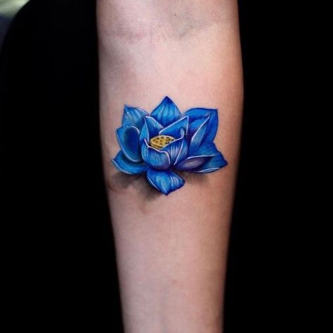 30 Best Blue Lotus Tattoo Ideas  30 Color Lotus Tattoo Design, Blue Lotus Flower Tattoo, Blue Tattoos For Women, Blue Lotus Tattoo, Lotus Tattoo Meaning, Lotus Flower Tattoo Meaning, Chandelier Tattoo, Blue Flower Tattoos, Lotus Flower Meaning