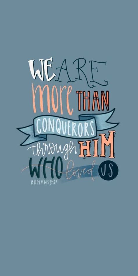 We Are More Than Conquerors, More Than Conquerors, Cute Bible Verses, Life Verses, Bible Verse Background, Best Bible Verses, Bible Quotes Wallpaper, Verses Wallpaper, Ayat Alkitab