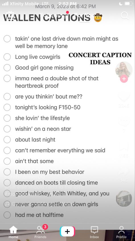 Morgan Wallen Concert Captions For Instagram, Instagram Captions For Country Concerts, Morgan Wallen Instagram Captions, Morgan Wallen Captions, Morgan Wallen Concert Captions, Country Lyrics Quotes For Selfies, Country Song Lyrics For Instagram, Thought You Should Know Morgan Wallen, Country Lyrics Quotes