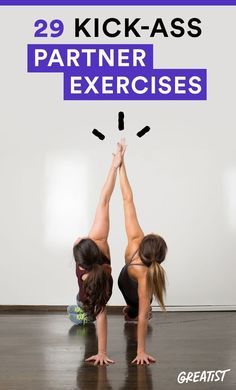 Studies show working out with a partner has more benefits than hitting the weight rack or treadmill solo #workouts #fitness find more relevant stuff: victoriajohnson.w... Buddy Workouts Partner Exercises, Two Person Workout, Partner Bootcamp Workout, Partner Core Exercises, Weekend Workout Quotes, Partner Core Workout, Gym Partner Aesthetic, Partner Workout Exercises, Friend Workout