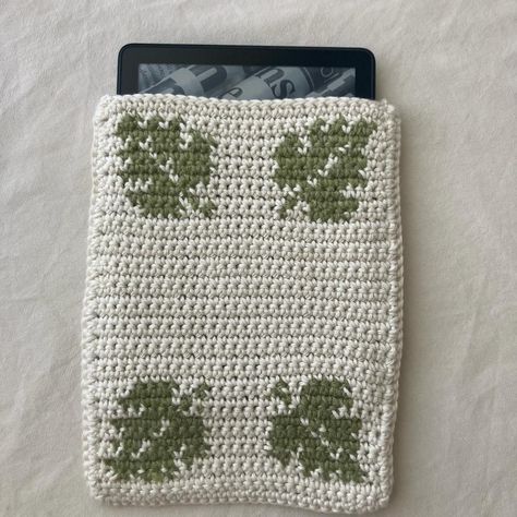 Kindle Case Pattern, Crochet Tablet Cover, Ereader Cover, Kindle Oasis, Kindle Sleeve, Kindle Cover, Kindle Case, Thread Art, Tablet Cover