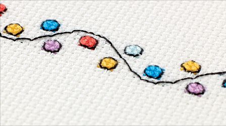 Cross Stitch Tiny, Cross Stitch Mini, Mini Cross Stitch, Cross Stitch Borders, Christmas String Lights, Mini Christmas, Christmas Cross, Christmas Cross Stitch, Stitch Design