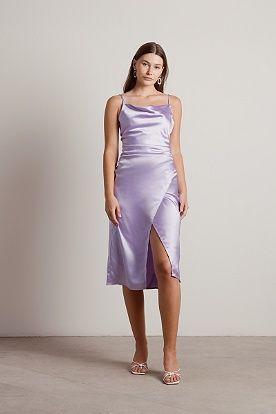 Satin Dresses For Women, Silky Dresses, Slip Midi Dress, Purple Dresses, Purple Midi Dress, Satin Maxi Dress, Dress Purple, Green Midi Dress, Satin Slip