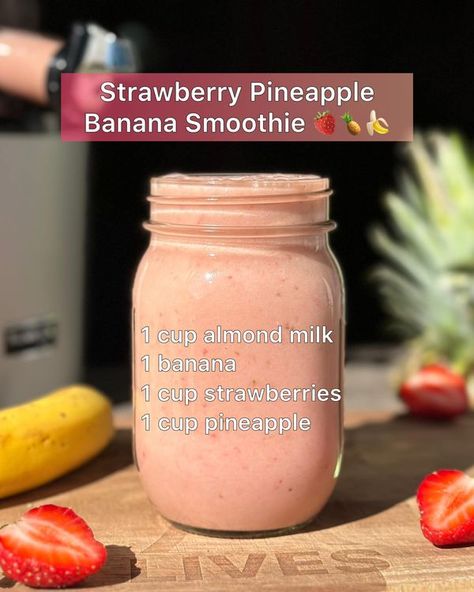 Smoothies Without Bananas, Healthy Smoothies Recipes, Banana Smoothie Recipe Healthy, Smoothie Without Banana, Pineapple Banana Smoothie, Frozen Fruit Smoothie, Smoothie Recipes Strawberry, Fruit Smoothie Recipes Healthy, Easy Healthy Smoothies