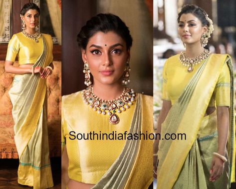 Anisha Ambrose, Hairstyles Brides, Blouse Designs High Neck, Indian Saree Blouses Designs, Wedding Indian, Silk Saree Blouse Designs, Blouse Designs Silk, Indian Wedding Wear, Saree Blouse Designs Latest