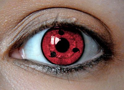 sharingan contact lenses!  I was all like, wut?! Naruto Contact Lenses, Naruto Eye, Eyes Naruto, Sharingan Eye, Cat Eye Contacts, Rare Eye Colors, Sharingan Eyes, Itachi Cosplay, Eye Color Chart