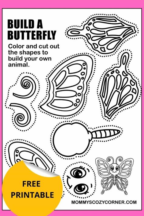 Check out these Free Build Your Own Butterfly Craft Printables. These build your own craft activity printables are perfect year round. Activity Printables, Craft Printables, Butterfly Craft, Butterfly Template, Butterfly Crafts, Craft Activity, Colorful Butterflies, Craft Activities, Build Your Own