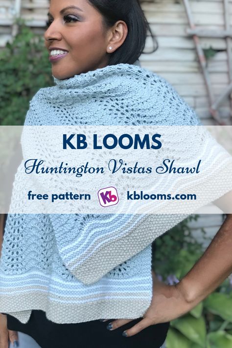 Loom Knit Shawl, Looming Patterns, Loom Knitting Scarf, Knit Loom, Circle Loom, Wave Stitch, Knitting Shawl, Loom Knitting Stitches, Knitting Scarf