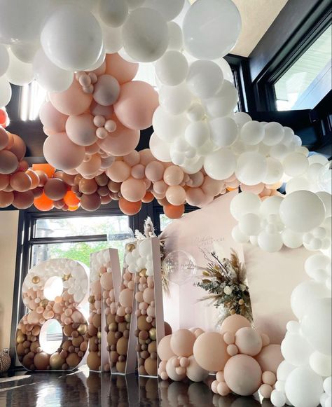 Balloon Arch On Ceiling, Birthday Party Decorations Balloons Ceilings, Ceiling Balloon Decor, Ceiling Balloon Garland, Balloon Ceiling Decorations, Balloon Flower Decorations, 60th Birthday Party Decorations, Balloon Ceiling, Balloon Chandelier