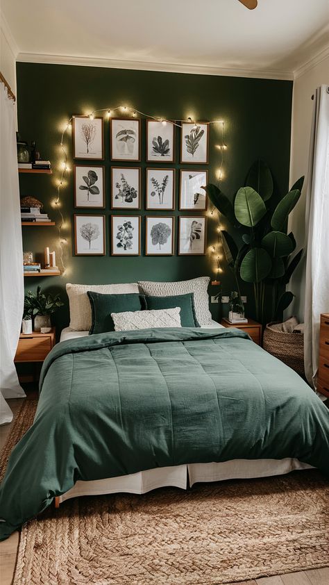 Find perfect decor solutions with our stylish ideas and luxe inspirations. Discover chic updates and elegant trends to transform your home. #HomeDecor #DesignTrends #ElegantStyle Green Feature Wall Bedroom, Green Feature Wall, Sophisticated Home Decor, Feature Wall Bedroom, Luxe Home, Sophisticated Home, Wall Bedroom, Decor Trends, Chic Home Decor