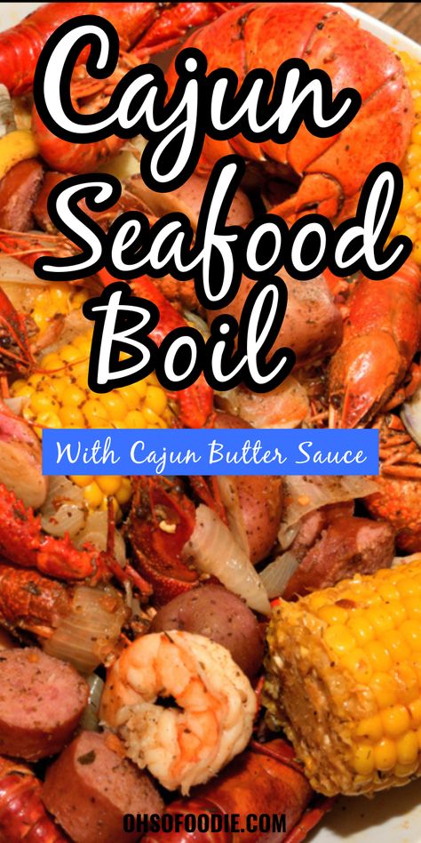 Cajun Seafood Boil Recipe Crawfish Crab And Shrimp Boil, Seafood Boil With Crawfish, Cajun Shrimp Boil In Oven, Non Spicy Seafood Boil, How To Cook Crawfish Boil, How To Make Shrimp Boil, Cajun Crab Boil Sauce, Small Seafood Boil Recipes, Hook And Reel Seafood Boil